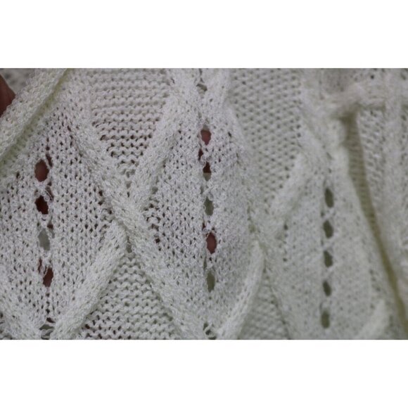 POL Open Knit Oversized Cable Knit Sweater-Large-Cottagecore-3/4 Belled Sleeves - Picture 5 of 11